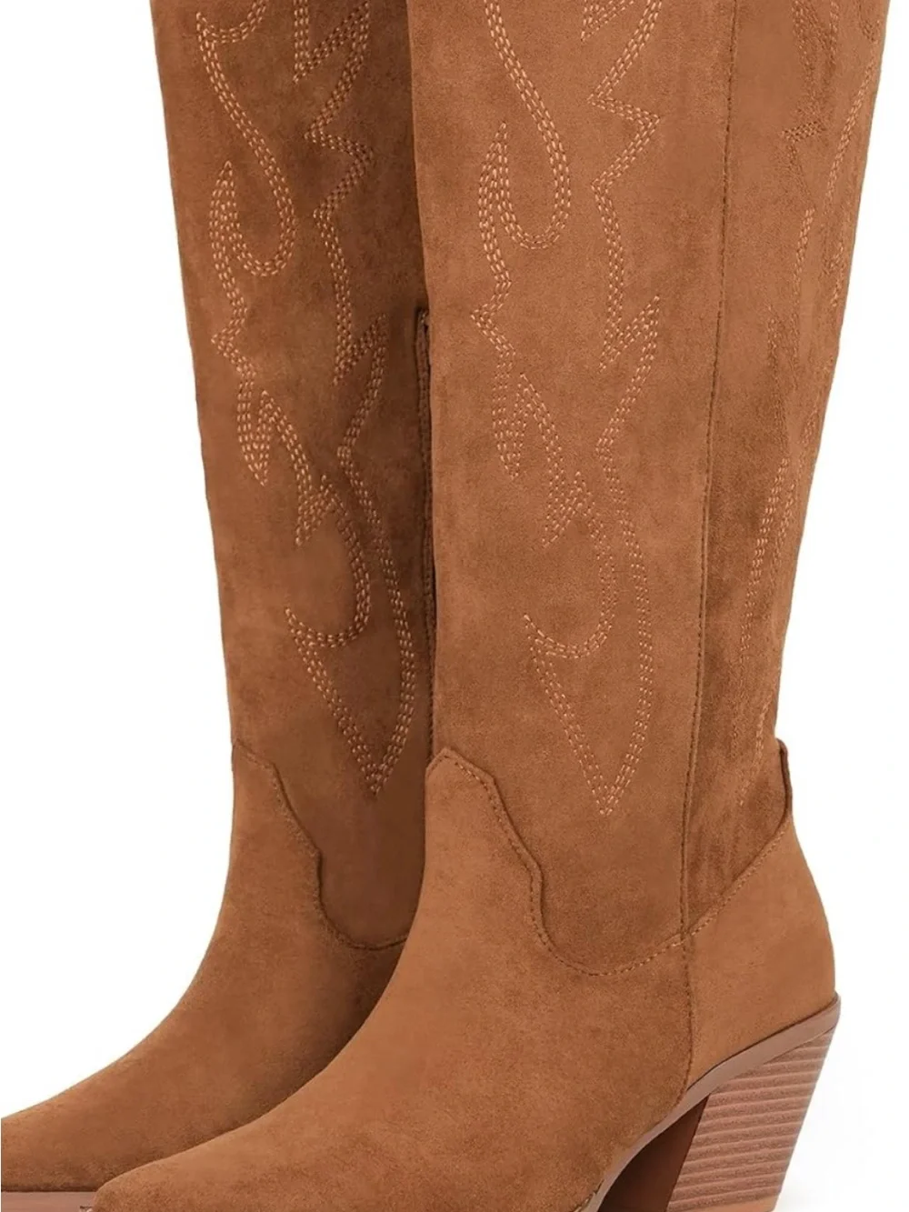 Gemialle Over-The-Knee Suede Boots in Chestnut